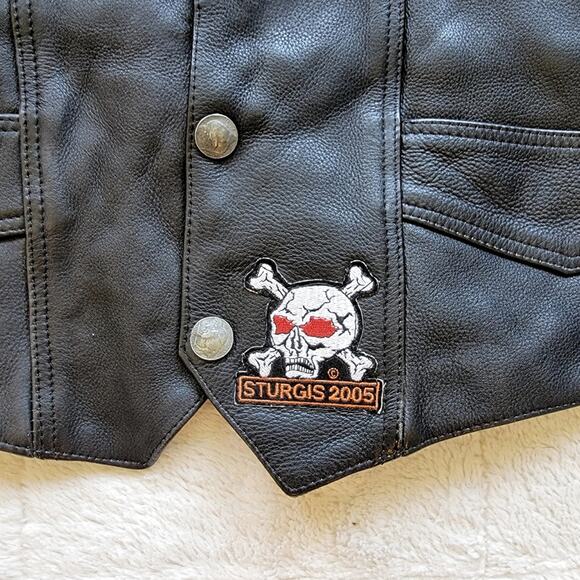 Hudson Leather Mens Vintage 2005 Sturgis Harley Davidson - Picture 4 of 10